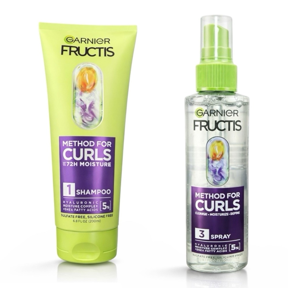 Garnier Fructis - Method for‎ Curls Shampoo & Spray (6.8oz,5.1oz)